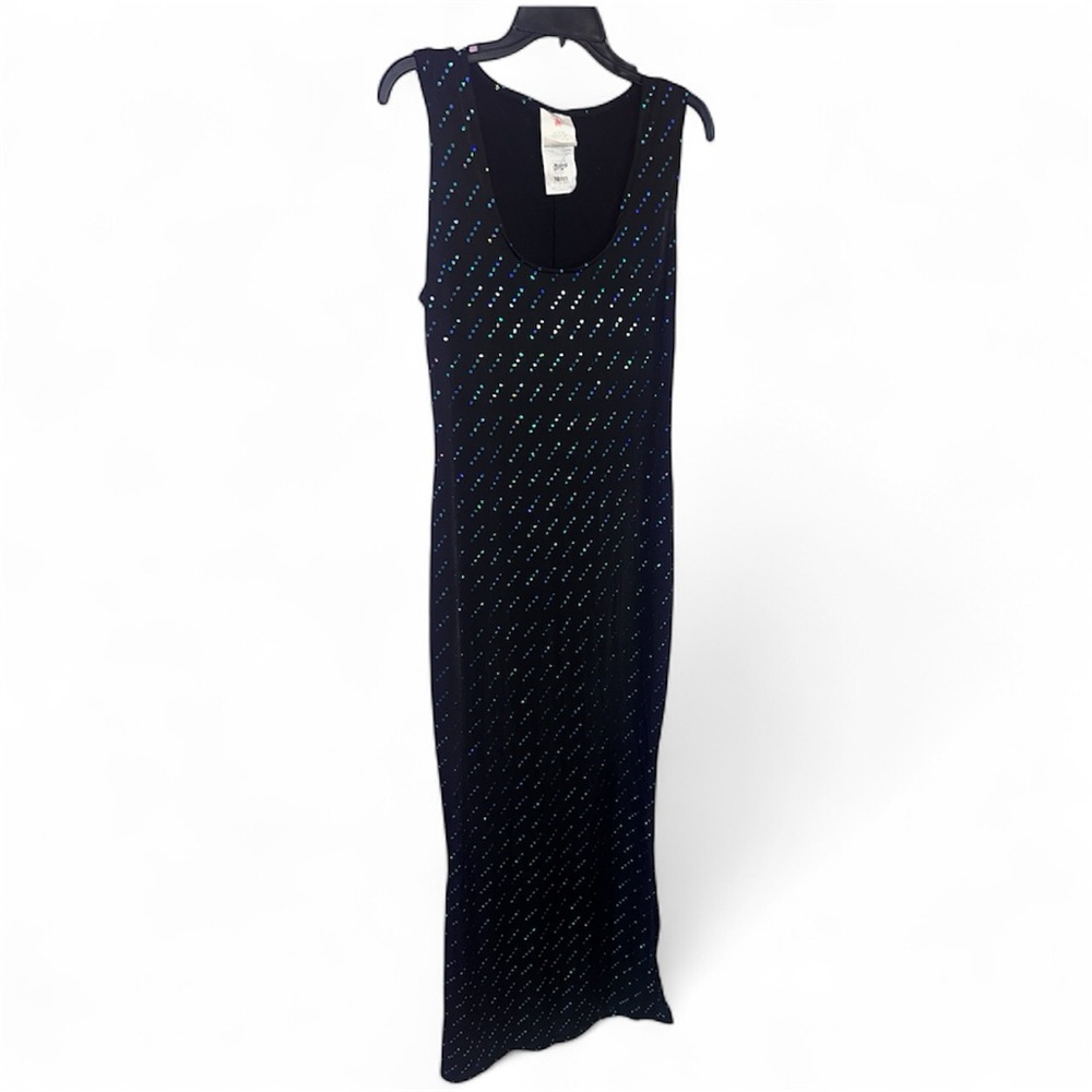 Wizards Chest Cleopatra Halloween Costume Dress Cosplay Adult 58” Black/sequins